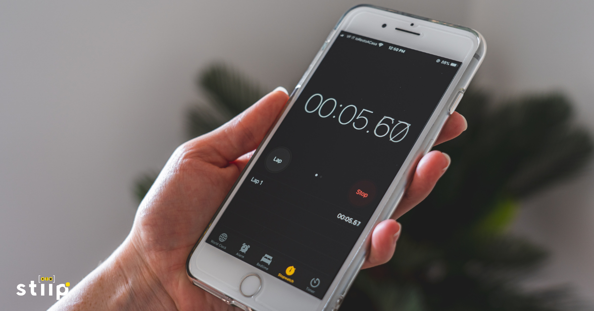 Immagine che rappresenta il cronometro di uno smartphone